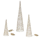 Three Kings LED Mesh Trees Three Kings Gold Weave Treebelisks - Set of 3